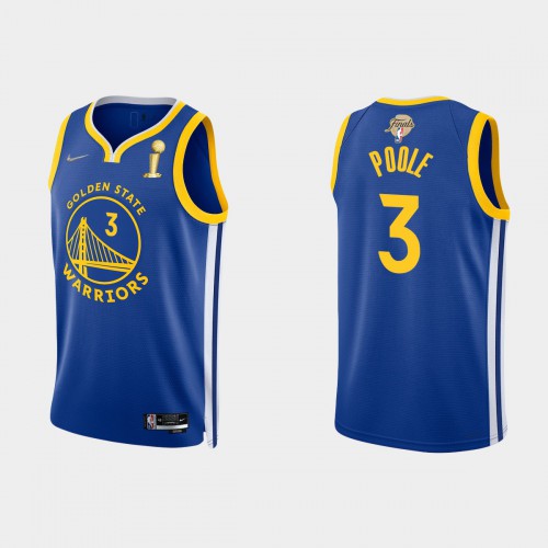 Golden State Golden State Warriors #3 ordan Poole Men’s Nike Blue 2021-22 NBA Finals Champions Swingman Jersey Men’s