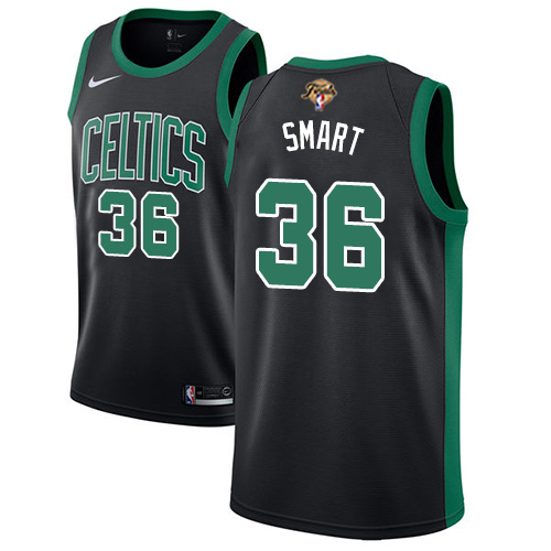 Nike Boston Celtics #36 Marcus Smart Black Women’s 2022 NBA Finals Swingman Statement Edition Jersey Womens->women nba jersey->Women Jersey