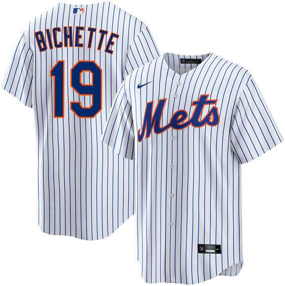 Mens New York Mets #19 Bo Bichette 2026 White Cool Base Stitched Jersey Dzhi