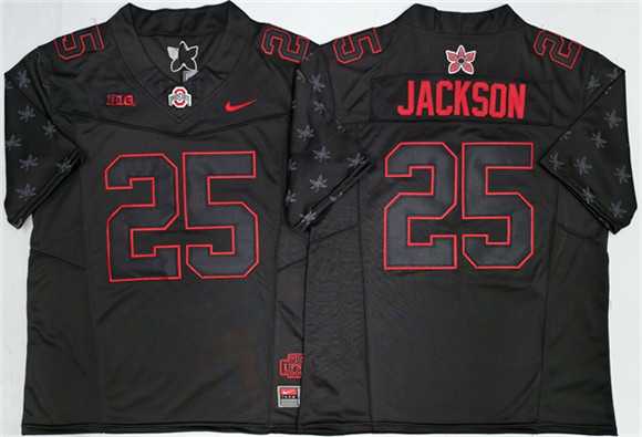 Mens Ohio State Buckeyes #25 Lamar Bo Jackson Black 2025 F.U.S.E. Limited Stitched Jersey