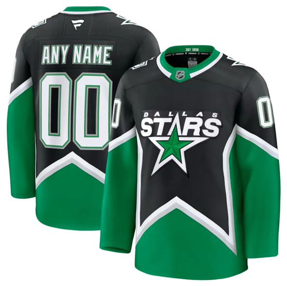Mens Dallas Stars Active Player Custom Black 2025-26 Alternate Stitched Hockey Jersey