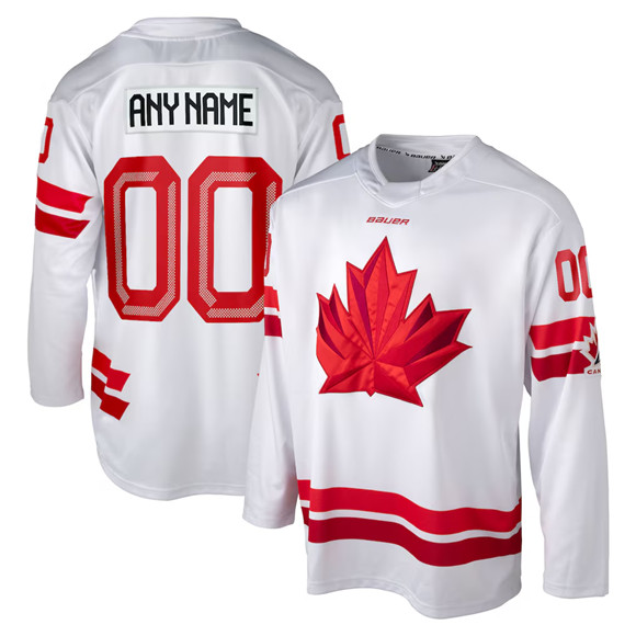 Mens Canada Hockey Custom White 2026 Stitched Hockey Jersey
