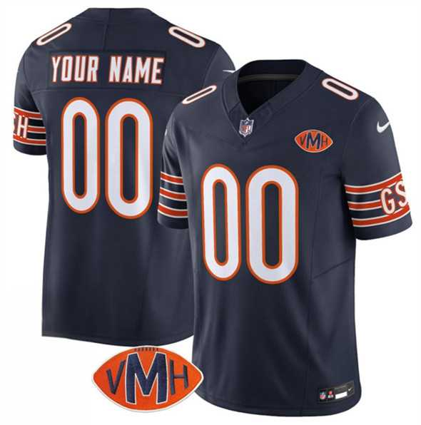 Mens Chicago Bears Active Player Custom Navy 2025 F.U.S.E. With VMH Patch Vapor Untouchable Limited Football Stitched Jersey
