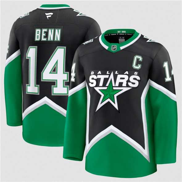 Mens Dallas Stars #14 Jamie Benn Black 2025-26 Alternate Stitched Jersey Dzhi