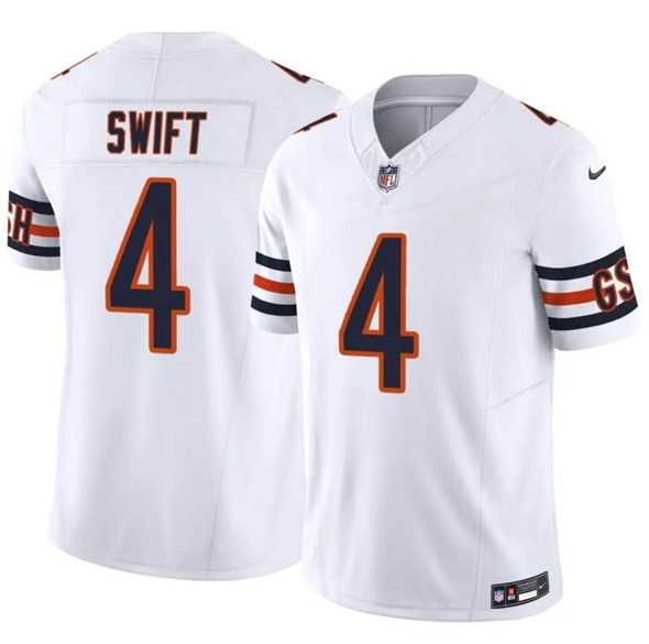 Mens Chicago Bears #4 DAndre Swift White 2025 F.U.S.E. Vapor Untouchable Limited Stitched Jersey Dzhi