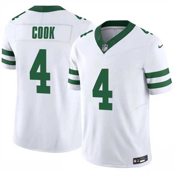 Mens New York Jets #4 Brady Cook White 2025 F.U.S.E. Vapor Untouchable Limited Stitched Jersey Dzhi->->