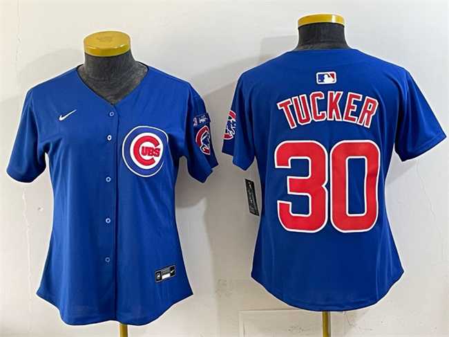 Youth Chicago Cubs #30 Kyle Tucker Royal Ryne Sandberg Tribute Vapor Limited V3 Stitched Jersey