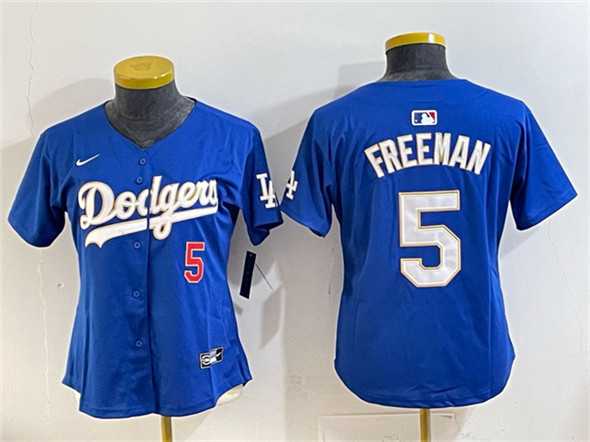 Youth Los Angeles Dodgers #5 Freddie Freeman Royal Gold Limited Stitched Jersey