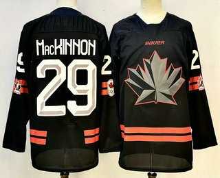 Mens Canada Hockey #29 Nathan MacKinnon Black Stitched Jersey