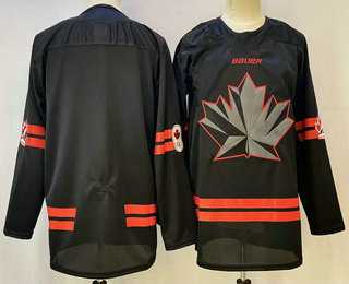 Mens Canada Hockey Blank Black Stitched Jersey