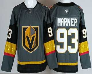 Mens Vegas Golden Knights #93 Mitch Marner Gray Authentic Jersey