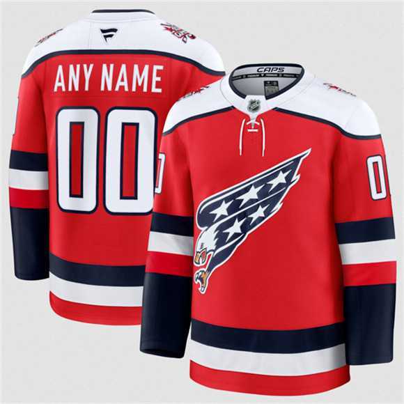 Mens Washington Capitals Active Player Custom Red 2025-26 Alternate Stitched Hockey Jersey