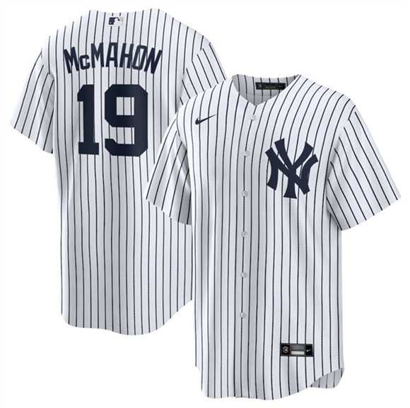 Mens New York Yankees #19 Ryan McMahon White 2025 Cool Base Stitched Jersey Dzhi