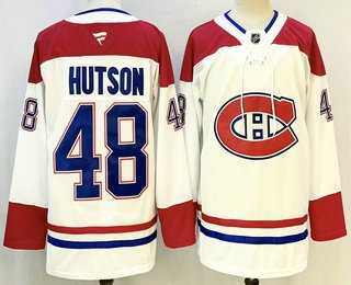 Mens Montreal Canadiens #48 Lane Hutson White Authentic Jersey