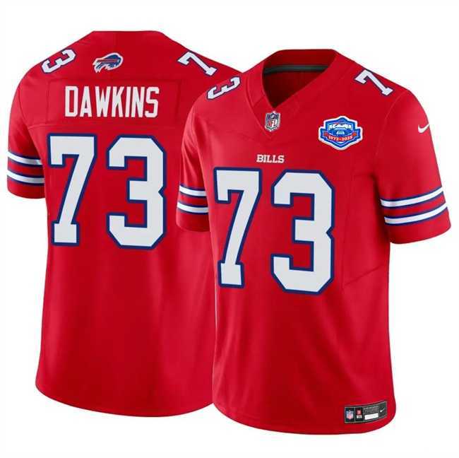 Men & Women & Youth Buffalo Bills #73 Dion Dawkins Red 2025 F.U.S.E. With Farewell Patch Vapor Untouchable Limited Stitched Jersey