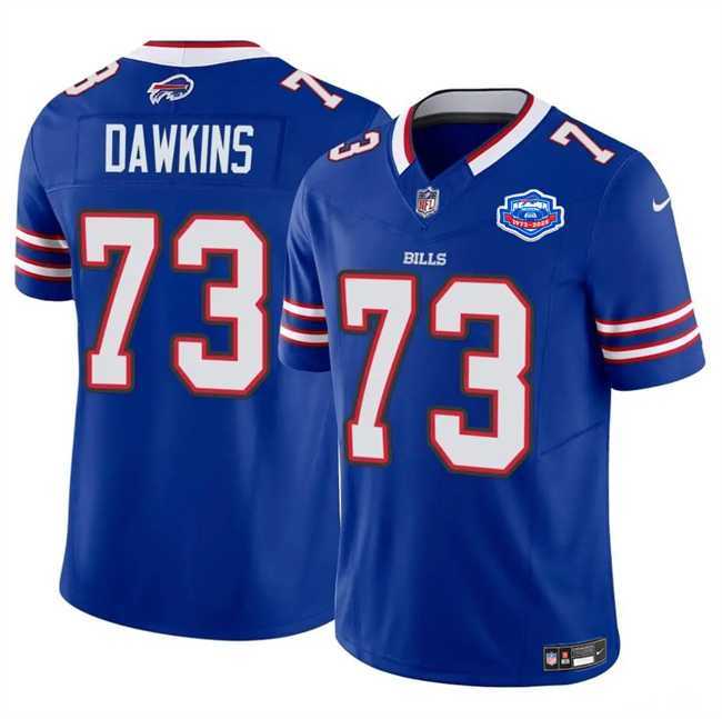 Men & Women & Youth Buffalo Bills #73 Dion Dawkins Blue 2025 F.U.S.E. With Farewell Patch Vapor Untouchable Limited Stitched Jersey