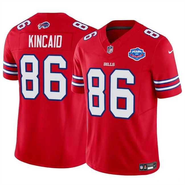 Men & Women & Youth Buffalo Bills #86 Dalton Kincaid Red 2025 F.U.S.E. With Farewell Patch Vapor Untouchable Limited Stitched Jersey