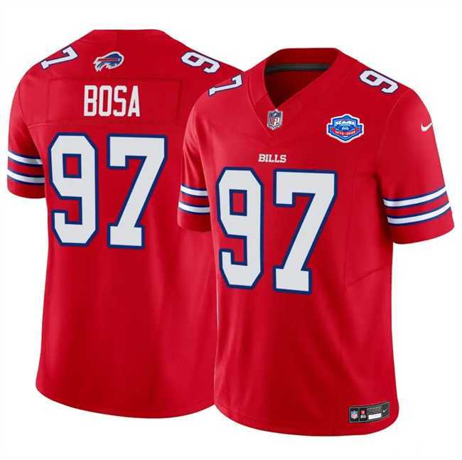 Men & Women & Youth Buffalo Bills #97 Joey Bosa Red 2025 F.U.S.E. With Farewell Patch Vapor Untouchable Limited Stitched Jersey