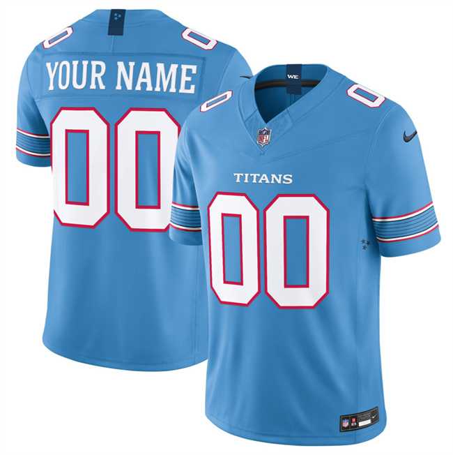 Mens Tennessee Titans Active Player Custom Light Blue 2026 F.U.S.E. Vapor Limited Stitched Football Jersey
