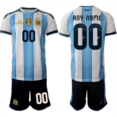 Mens Argentina Custom Any Name And Number National Team FIFA x World Cup 2026 Home White On Field Jersey