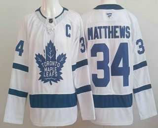 Mens Toronto Maple Leafs #34 Auston Matthews White Authentitc Jersey