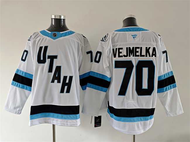 Mens Utah Mammoth #70 Karel Vejmelka White 2025 Stitched Jersey