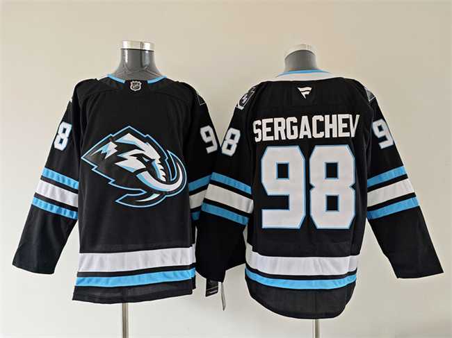 Mens Utah Mammoth #98 Mikhail Sergachev Navy 2025 Stitched Jersey