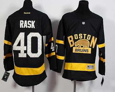 Youth Boston Bruins #40 Tuukka Rask Reebok Black 2016 Winter Classic Premier Jersey