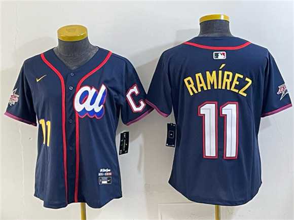 Womens American League #11 Jose Ramirez Navy 2025 All-Star Edition Limited Stitched Jersey