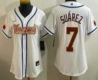 Womens Venezuela #7 Eugenio Suarez White 2026 World Baseball Classic Cool Base Jersey->2026 world baseball classic->MLB Jersey Womens Venezuela #7 Eugenio Suarez White 2026 World Baseball Classic Cool Base Jersey->2026 world baseball classic->MLB Jersey
