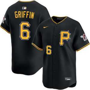 Mens Pittsburgh Pirates #6 Konnor Griffin Nike Black Alt Limited Jersey Dzhi