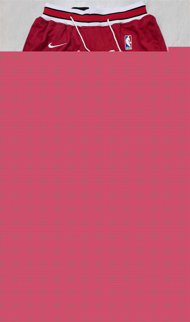 Mens Chicago Bulls Red Shorts (Run Small)