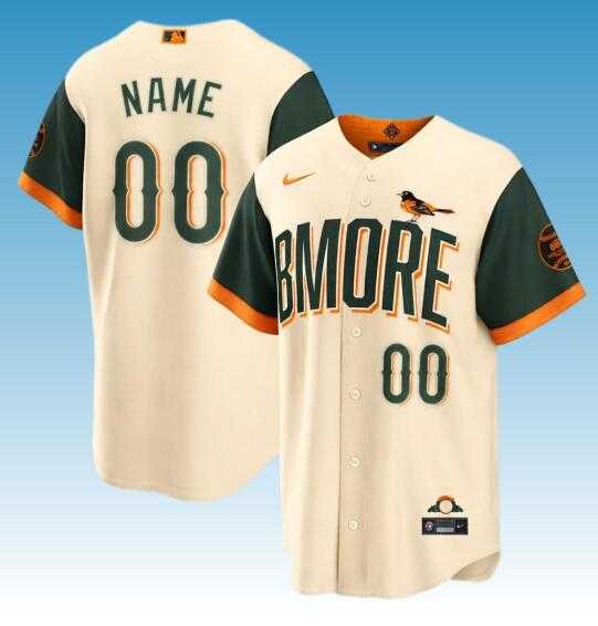 Mens Baltimore Orioles Custom 2026 City Connect Stadium Baseball Stitched Jersey