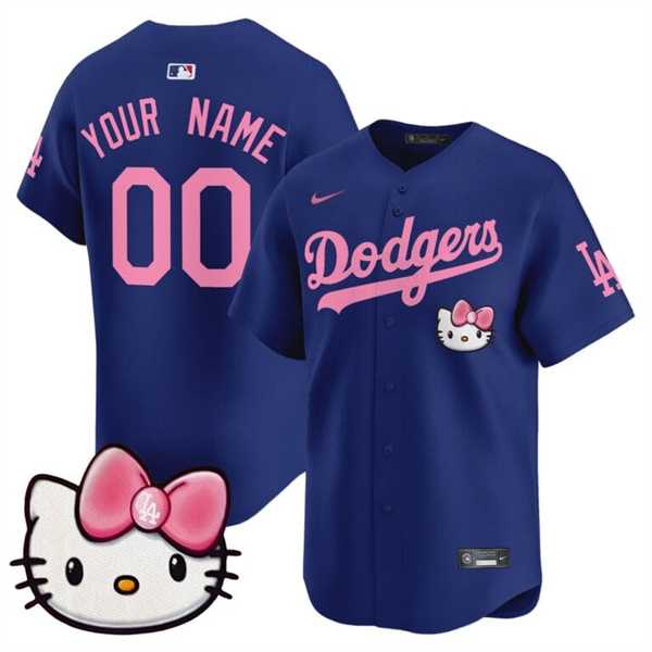 Mens Los Angeles Dodgers ACTIVE PLAYER Custom Royal 2025 Hello Kitty Vapor Premier Limited Stitched Baseball Jersey