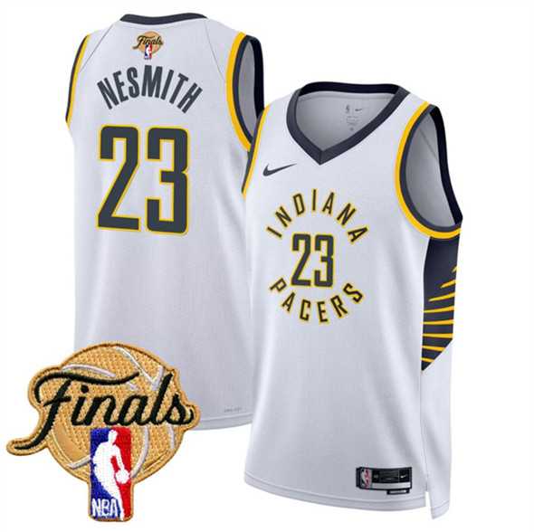 Mens Indiana Pacers #23 Aaron Nesmith White 2025 Finals Association Edition Stitched Jersey Dzhi