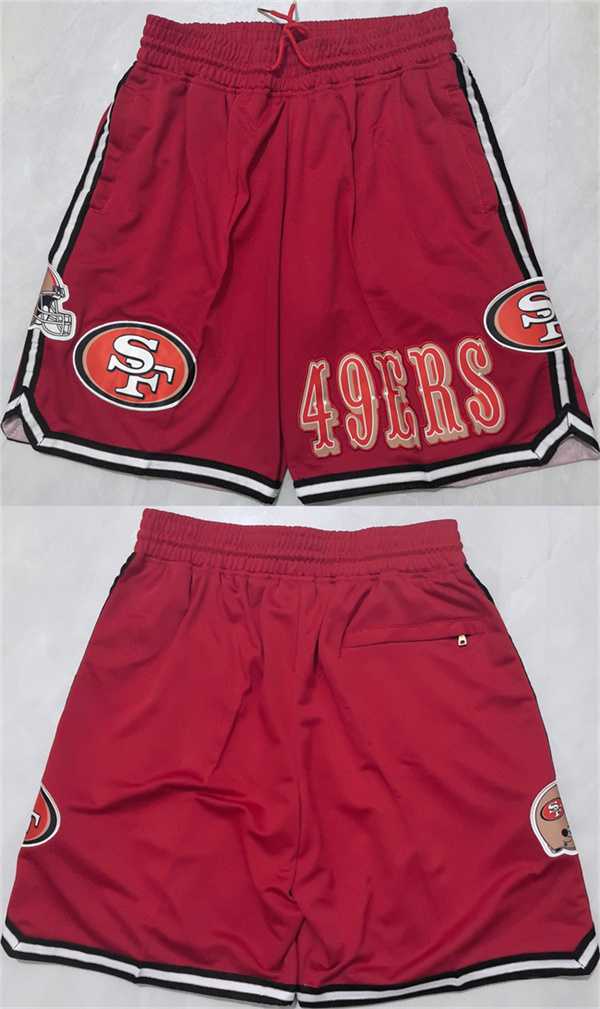 Mens San Francisco 49ers Red Shorts (Run Small)