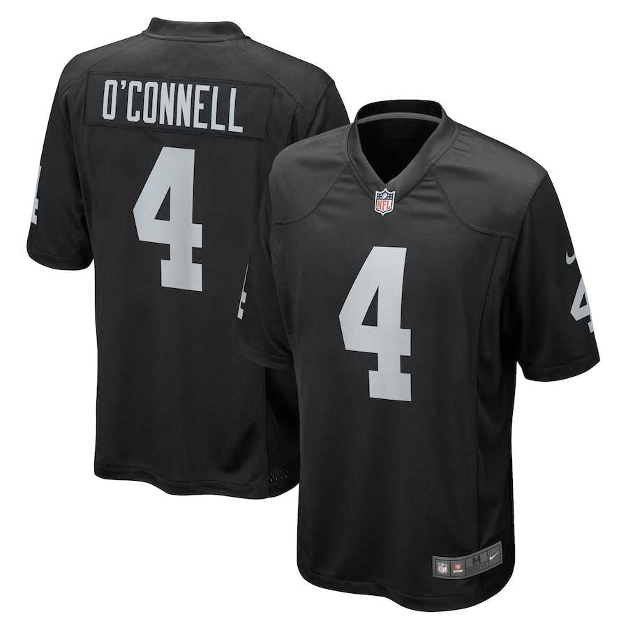 Men & Women & Youth Las Vegas Raiders #4 Aidan OConnell Nike Black Game Jersey