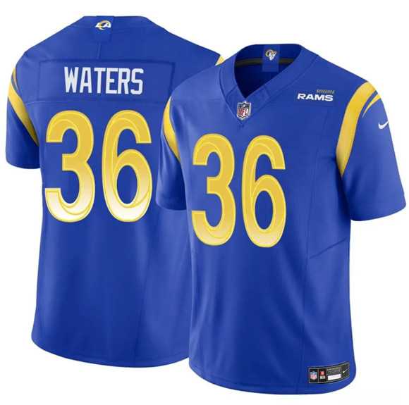 Men & Women & Youth Los Angeles Rams #36 Jordan Waters Blue 2024 F.U.S.E. Vapor Untouchable Stitched Jersey