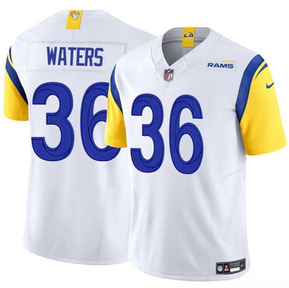 Men & Women & Youth Los Angeles Rams #36 Jordan Waters White 2024 F.U.S.E. Vapor Untouchable Stitched Jersey