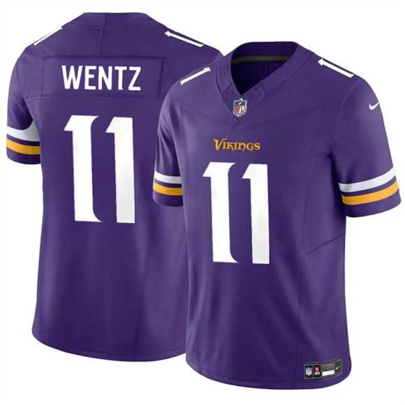 Men & Women & Youth Minnesota Vikings #11 Carson Wentz Purple 2024 F.U.S.E. Vapor Untouchable Limited Stitched Jersey