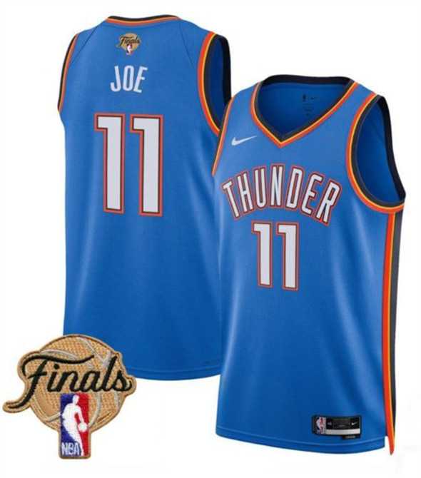 Mens Oklahoma City Thunder #11 Isaiah Joe Blue 2025 Icon Edition Stitched Jersey Dzhi->oklahoma city thunder->NBA Jersey