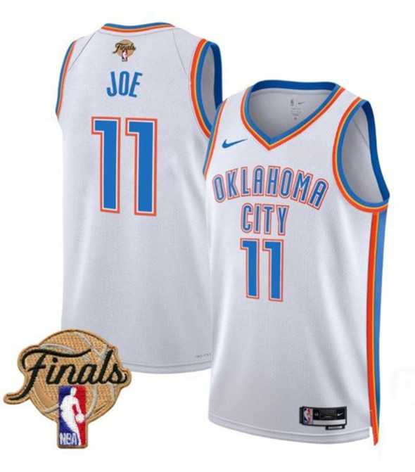 Mens Oklahoma City Thunder #11 Isaiah Joe White 2025 Association Edition Stitched Jersey Dzhi->oklahoma city thunder->NBA Jersey