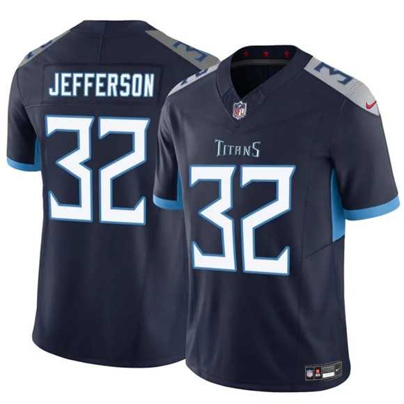 Men & Women & Youth Tennessee Titans #32 Jermar Jefferson Navy 2025 F.U.S.E. Vapor Limited Stitched Jersey