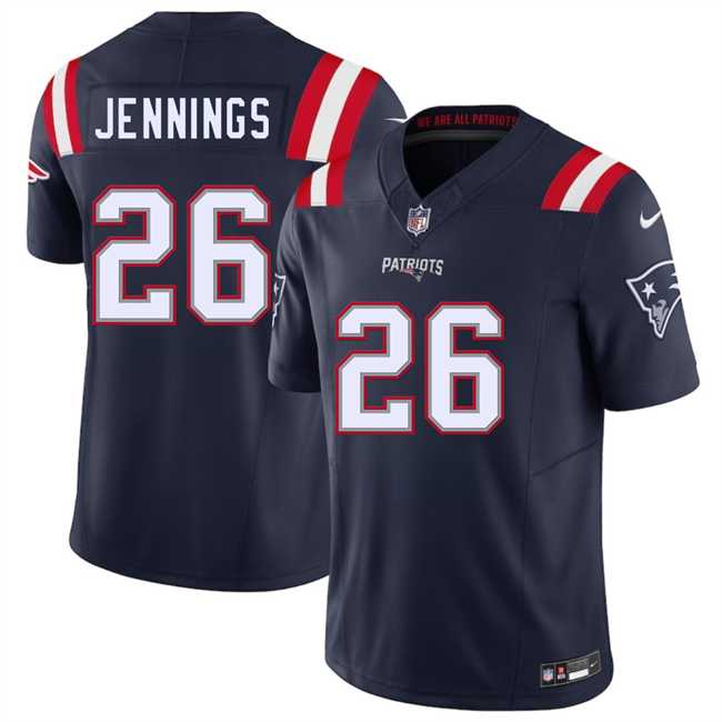 Men & Women & Youth New England Patriots #26 Terrell Jennings Navy 2025 F.U.S.E. Vapor Limited Stitched Jersey