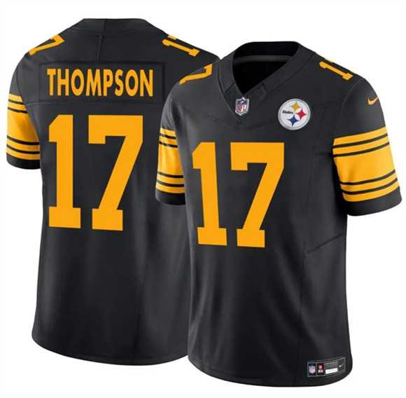 Men & Women & Youth Pittsburgh Steelers #17 Skylar Thompson Black 2025 F.U.S.E. Color Rush Vapor Limited Stitched Jersey