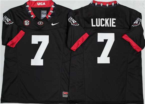 Mens Georgia Bulldogs #7 Lawson Luckie Black 2025 F.U.S.E. Stitched Jersey