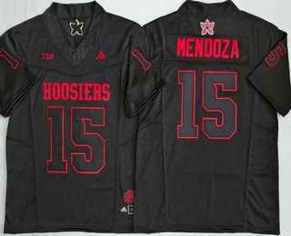Mens Indiana Hoosiers #15 Fernando Mendoza Limited Black Fashion College Jersey
