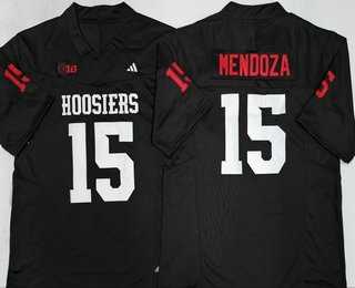 Mens Indiana Hoosiers #15 Fernando Mendoza Black College Jersey