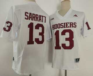 Mens Indiana Hoosiers #13 Elijah Sarratt Limited White FUSE College Jersey