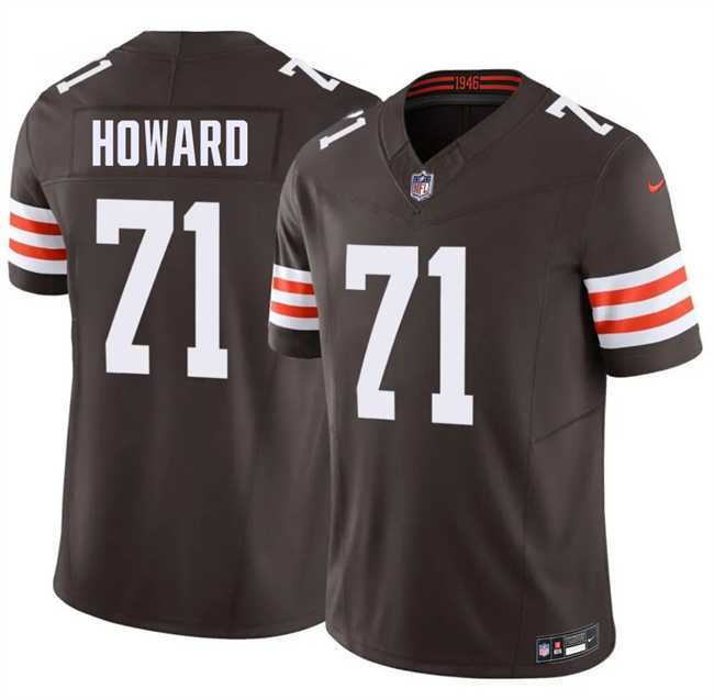 Mens Cleveland Browns #71 Tytus Howard Brown F.U.S.E. Vapor Limited Stitched Jersey Dzhi->cleveland browns->NFL Jersey